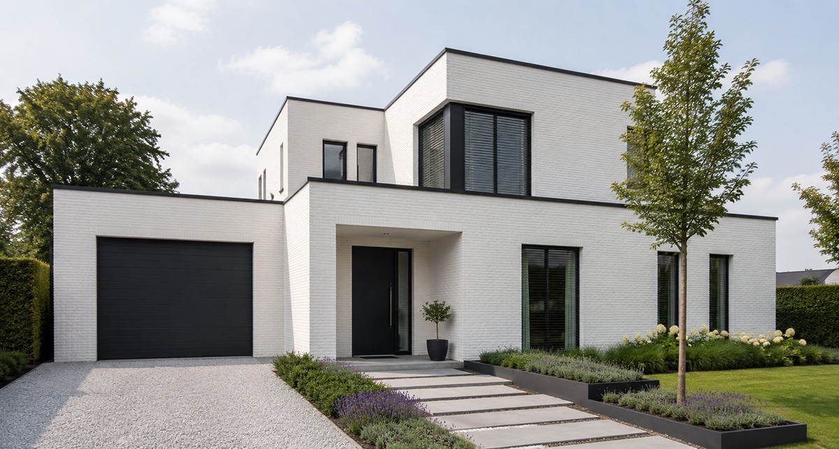 Huis geschilderd met de Trimetal Globaxane Mat