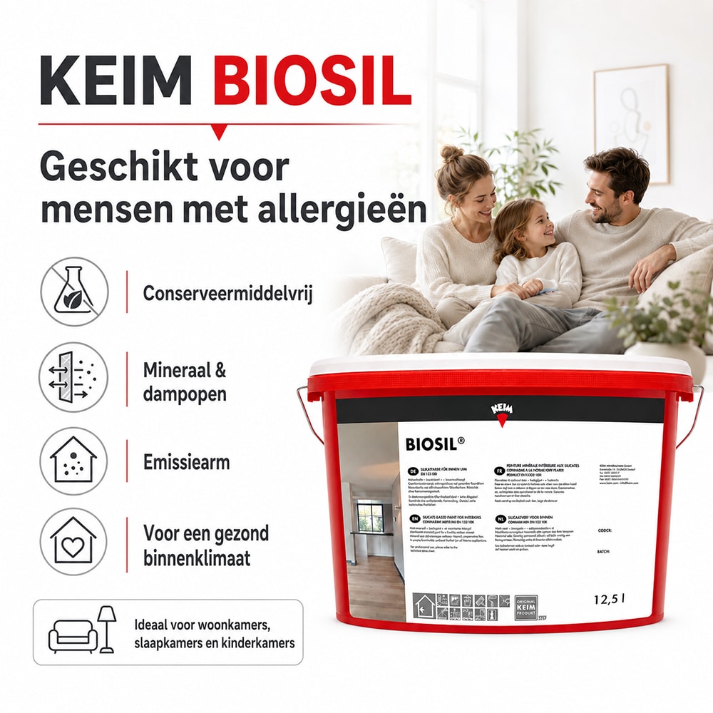 Keim Biosil muurverf voor allergieen