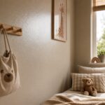 Kinderkamer muur met lichtbruine afwerking