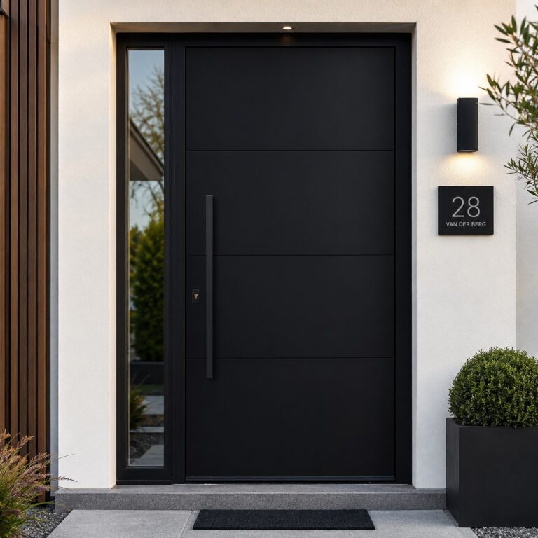 RAL 9005 Gitzwart Moderne voordeur