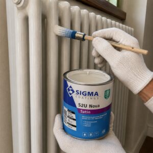 Radiator schilderen met Sigma S2U Nova Satin