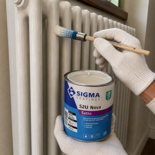 Radiator schilderen met Sigma S2U Nova Satin