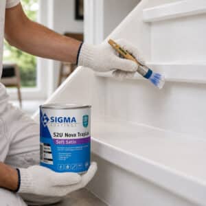 Sigma S2U Nova Traplak Soft Satin schilderen op trap