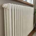 Radiator net geschilderd in zijdeglans