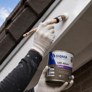Schilder schildert boeidelen met Sigma S2U Allure Satin