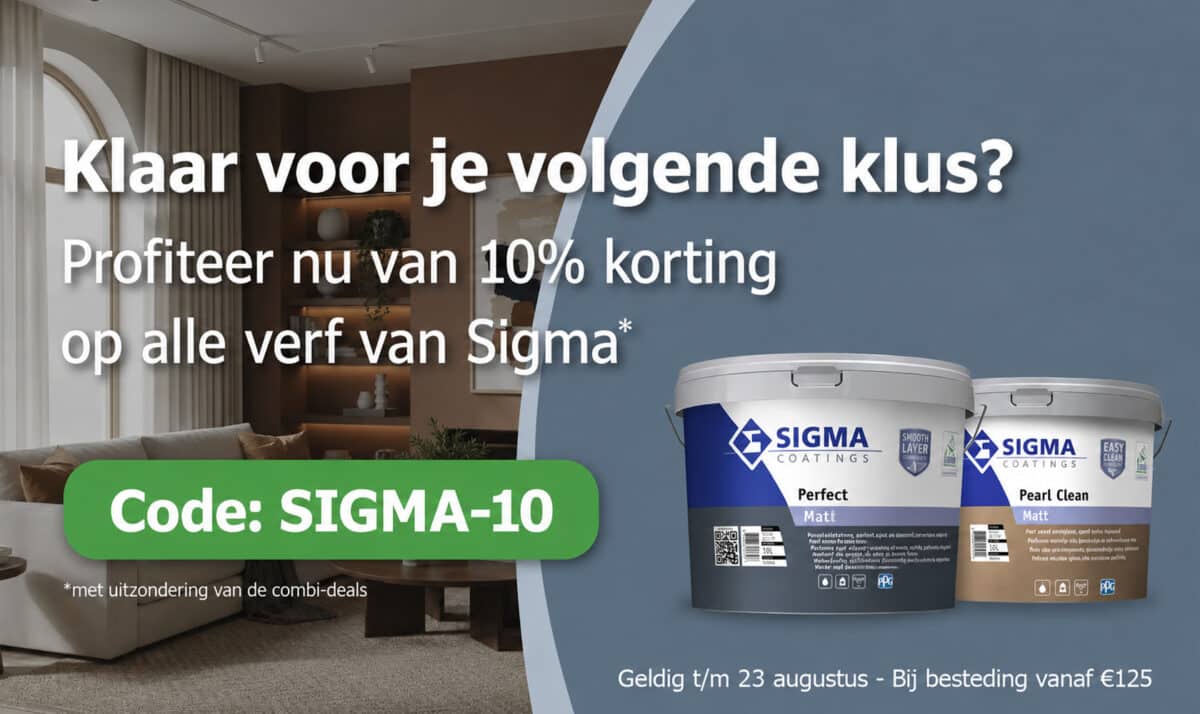 10% korting op alle Sigma producten