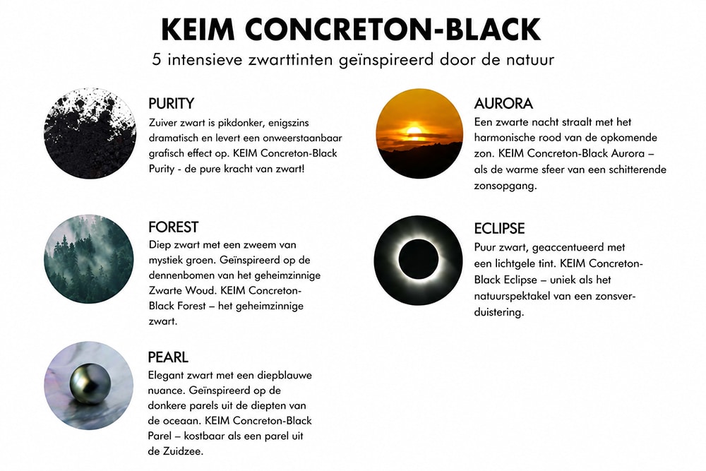 KEIM Concreton Black kleuren