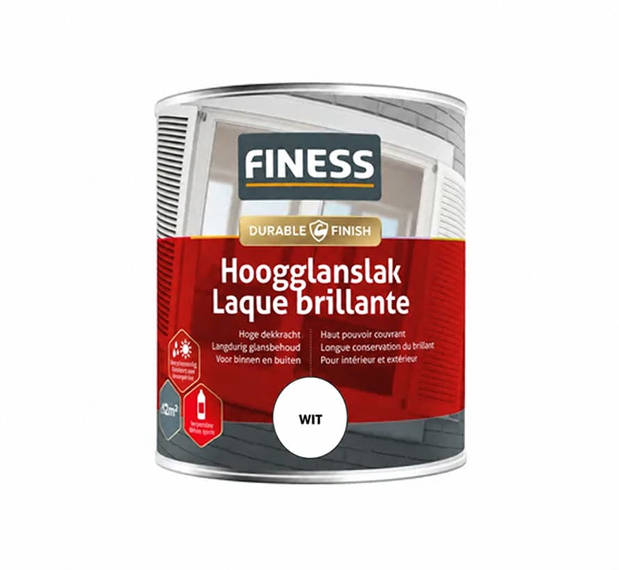 Finess Hoogglanslak wit