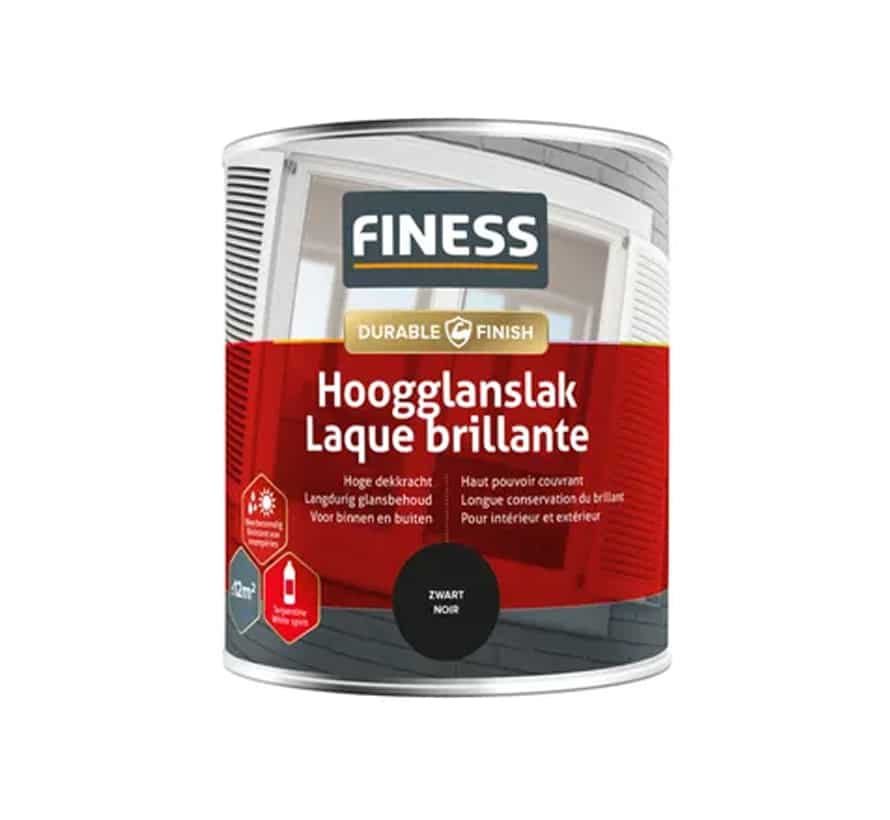 Finess Hoogglanslak zwart