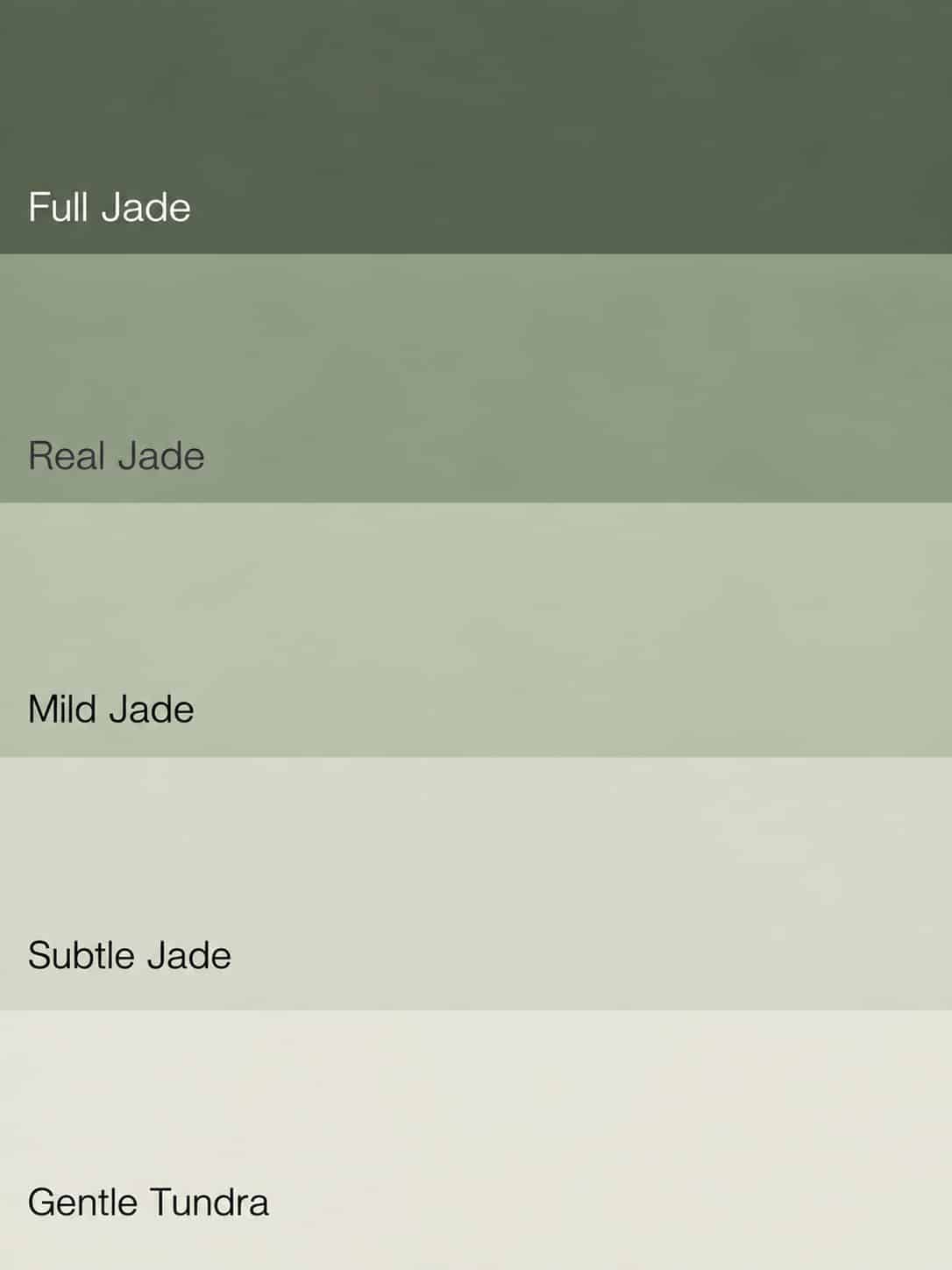 Flexa Pure Kleurstaal Collectie Jade 3