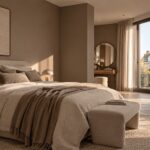 Moderne slaapkamer in Country Soil