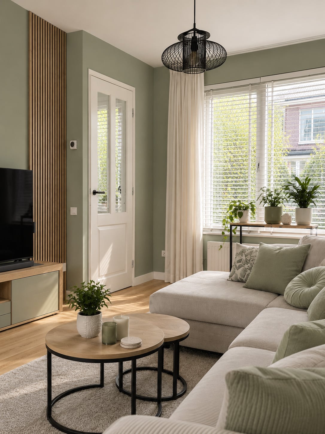 Nederlandse woonkamer in Soulful Sage