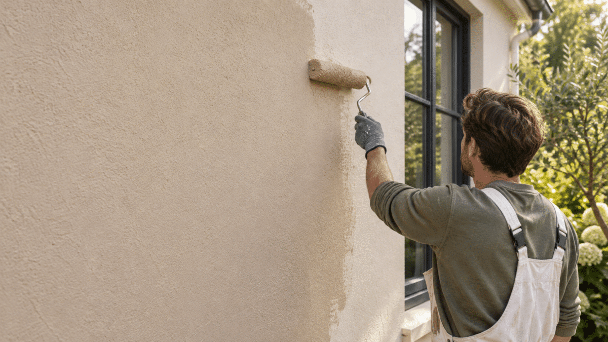 Stucwerk buiten schilderen