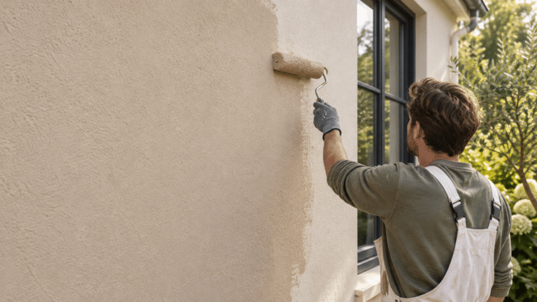 Stucwerk buiten schilderen