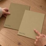 Testen Kleurstaal Olive met Full Olive en Real Olive