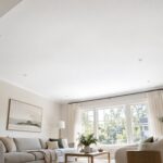 Voorbeeld plafond geschilderd met Wijzonol Plafond  en Spacklatex