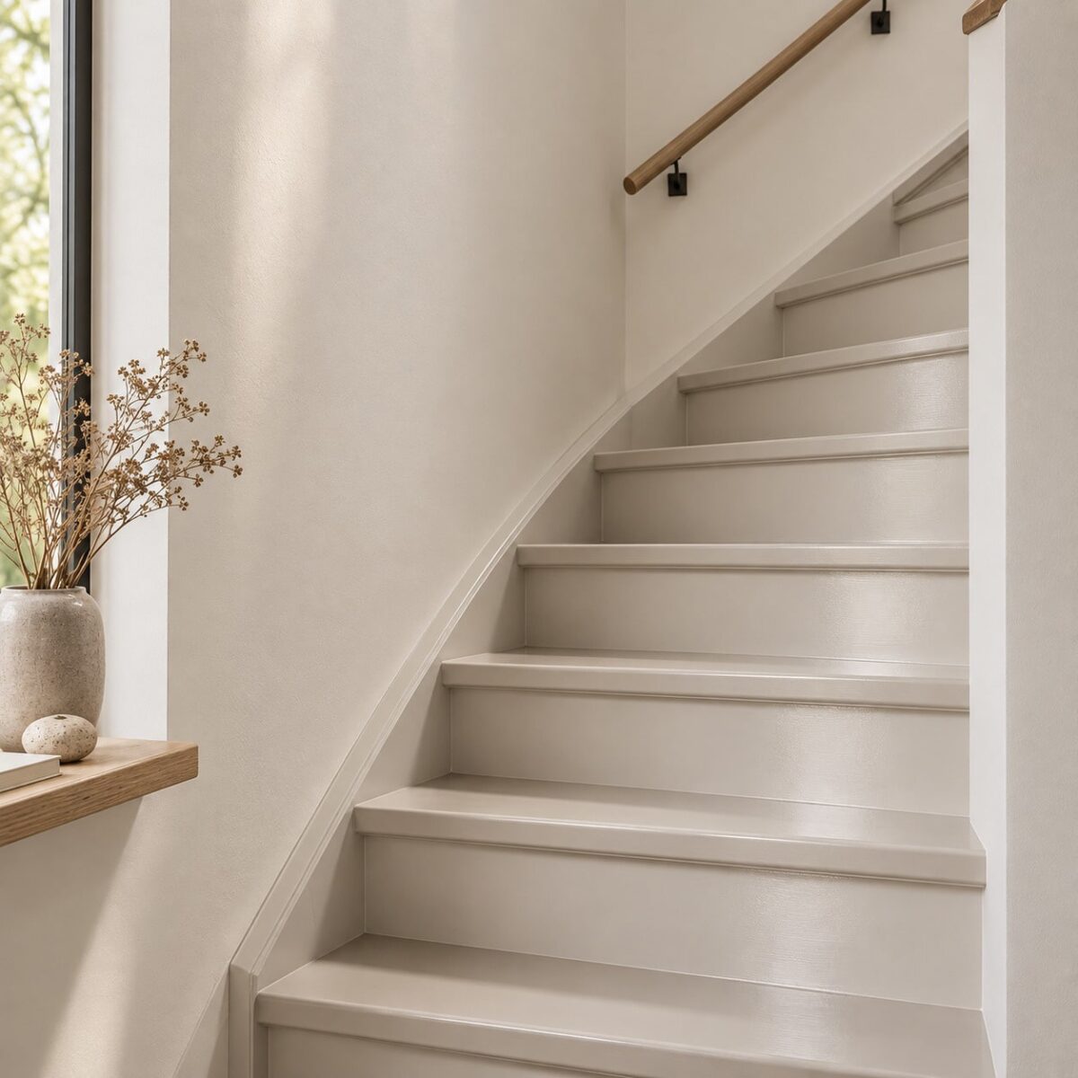 Zijdeglans trap in moderne woning
