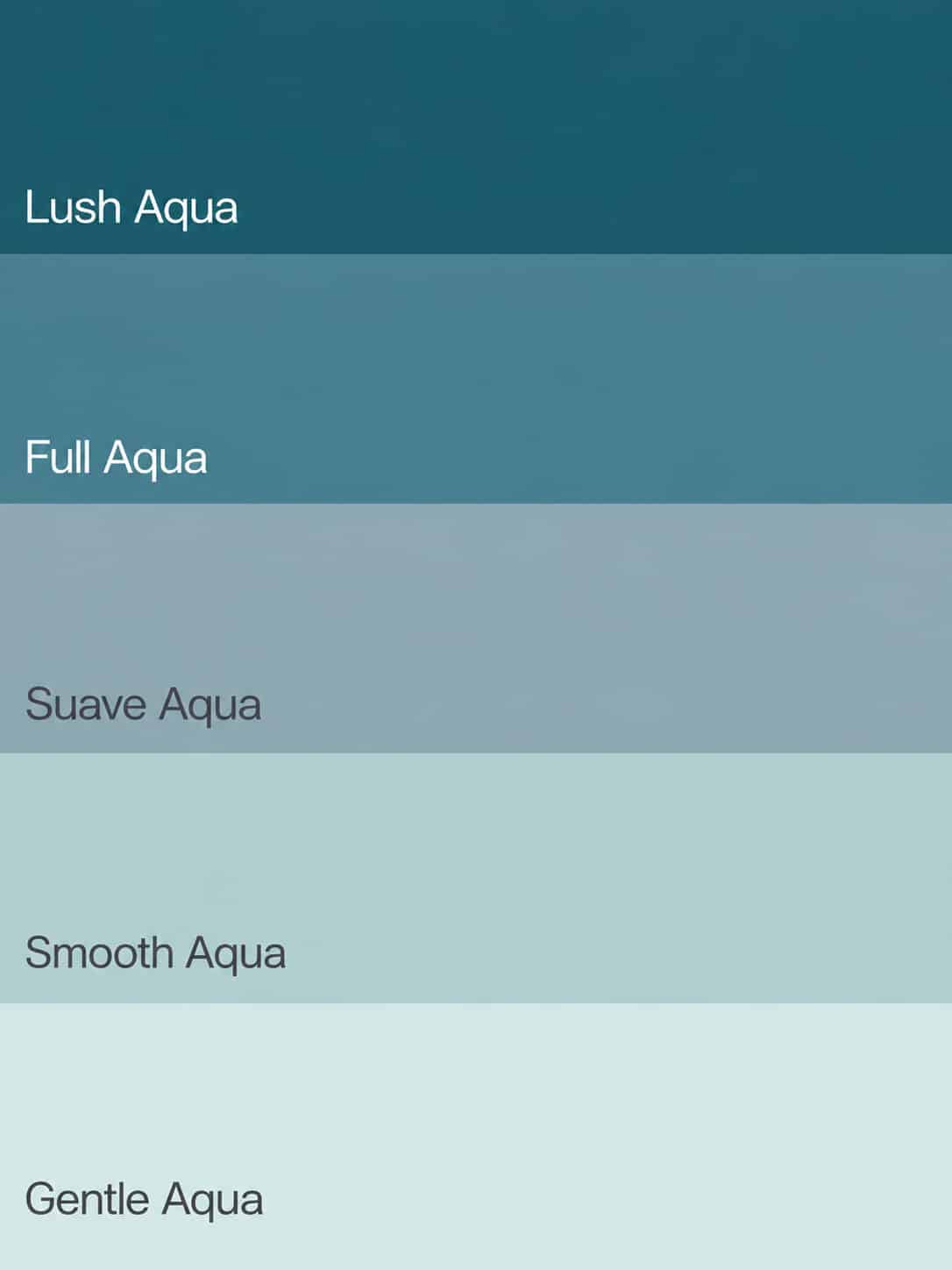 Flexa Pure Kleurstaal Collectie Aqua 3