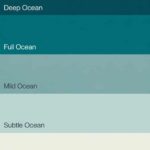 Flexa Pure Kleurstaal Collectie Ocean overzicht
