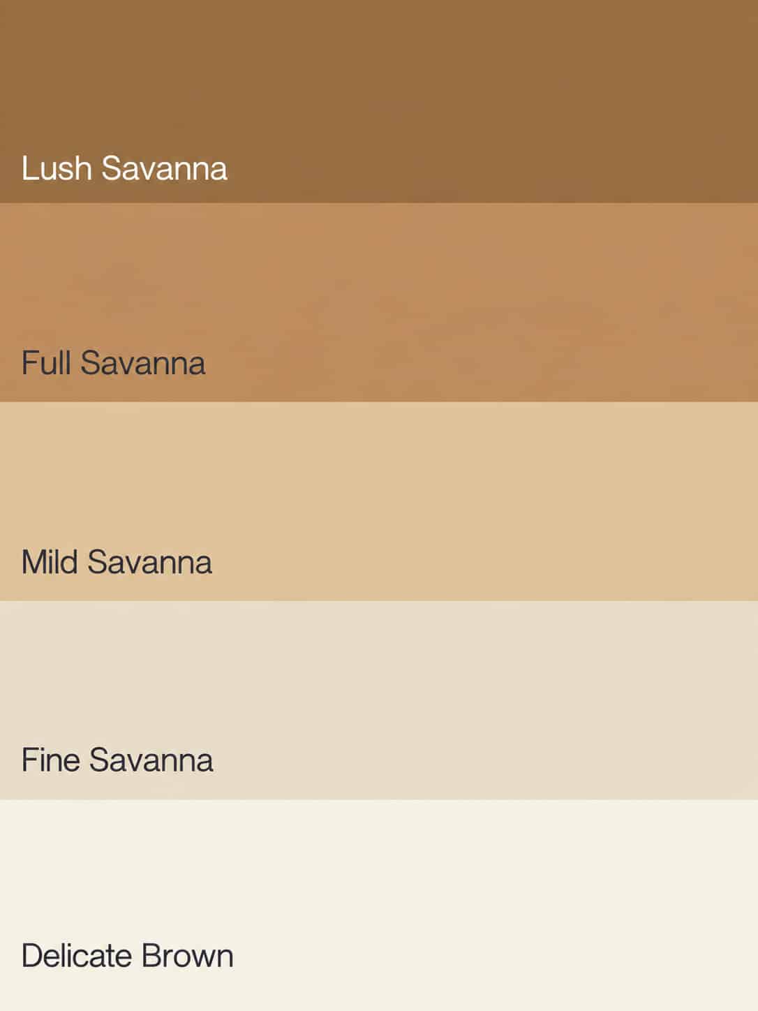 Flexa Pure Kleurstaal Collectie Savanna 3