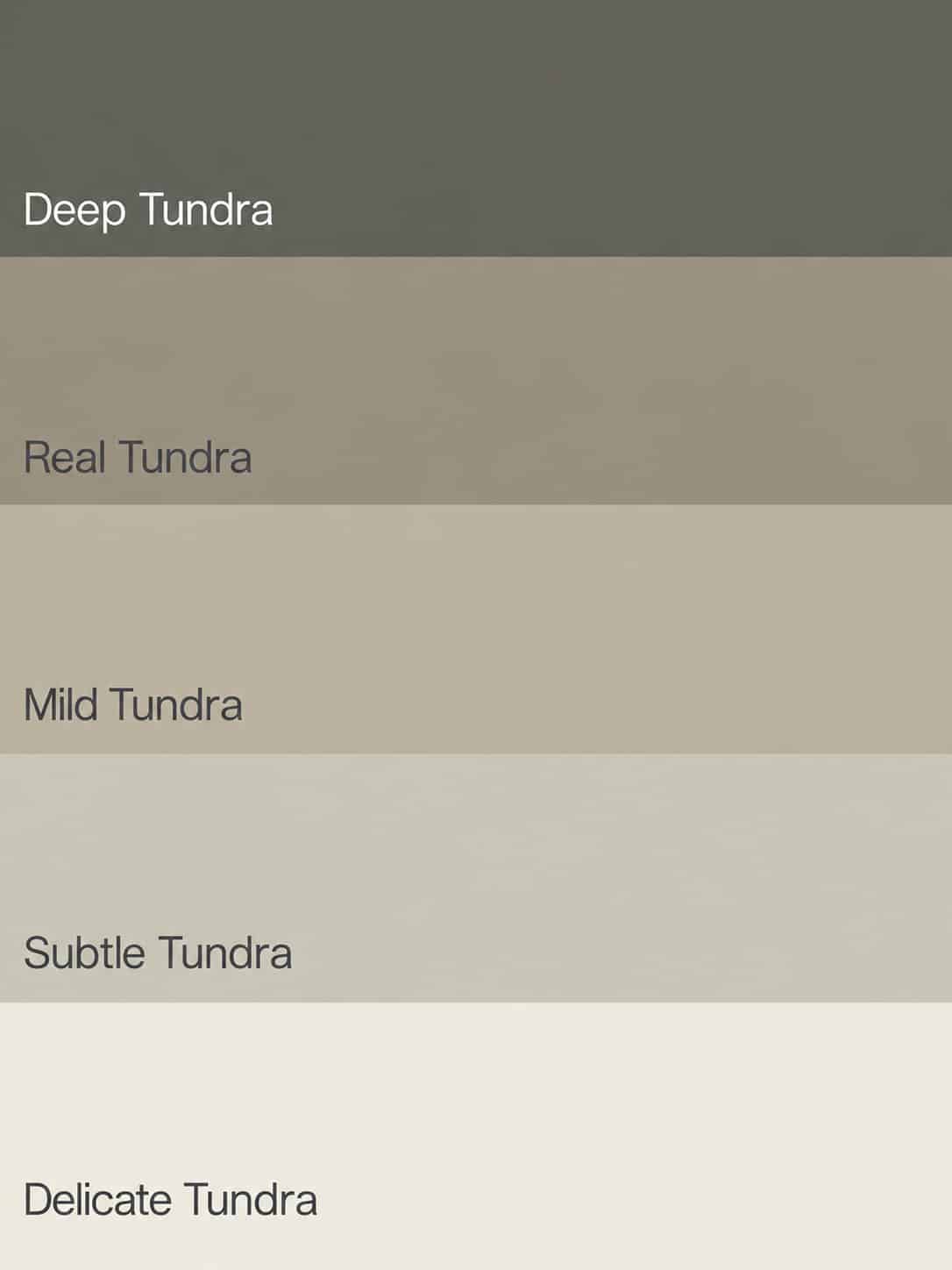 Flexa Pure Kleurstaal Collectie Tundra 3